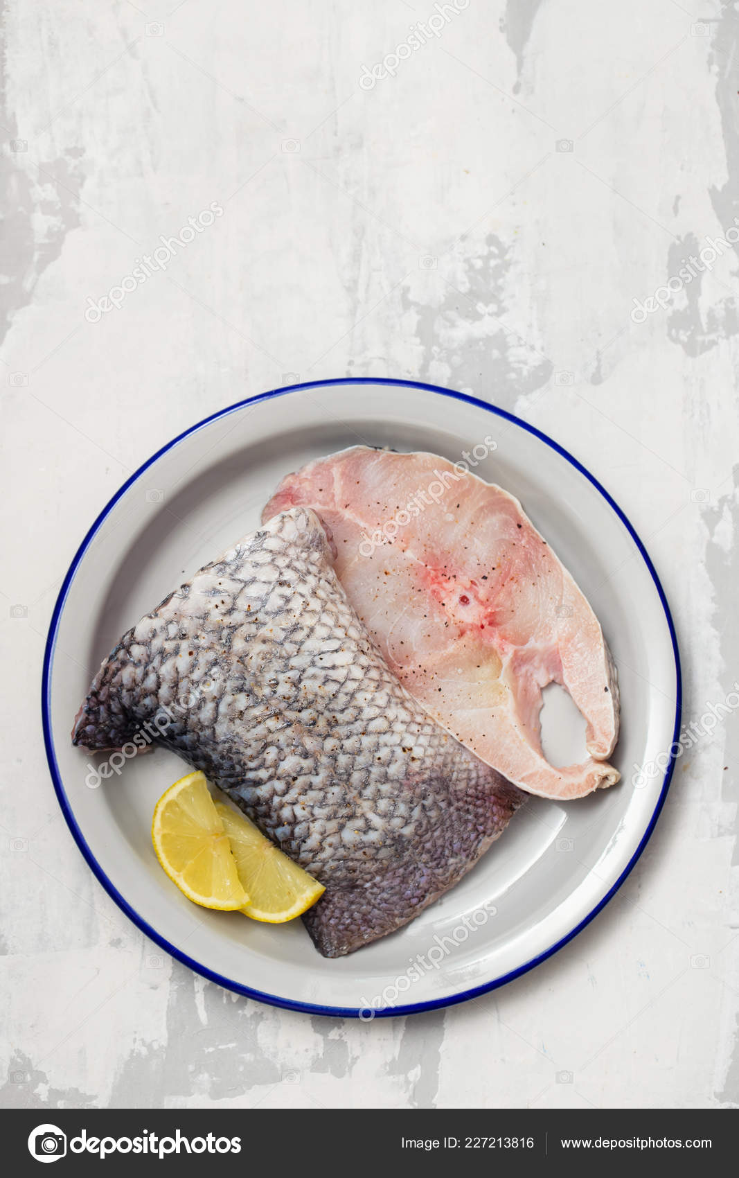 Raw Nile Perch Lemon Stock Photo Image By C Nataliamylova