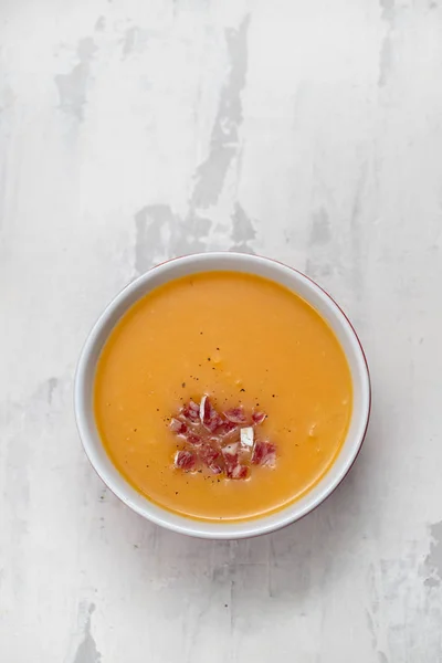 Gemüsesuppe Mit Geräuchertem Fleisch Schüssel — Stockfoto