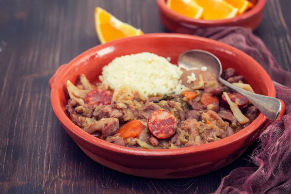 Typical Portuguese Dish Feijoada Transmontana — Stock Photo, Image