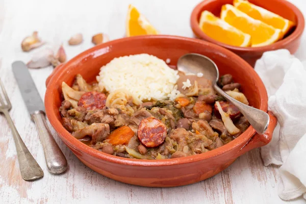 Typical Portuguese Dish Feijoada Transmontana — Stock Photo, Image