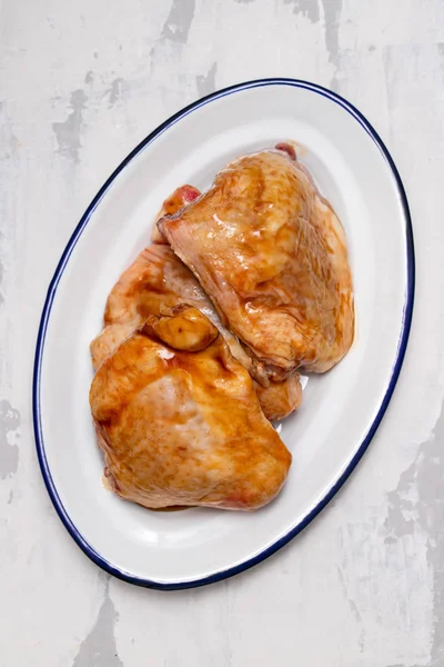 Frango Com Marinate Prato — Fotografia de Stock