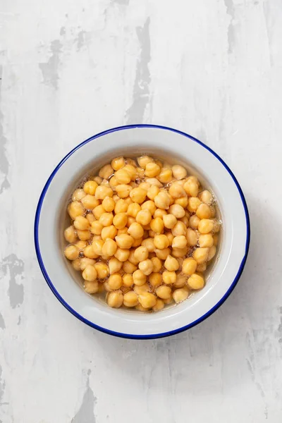 Chickpeas White Bowl — Stock Photo, Image