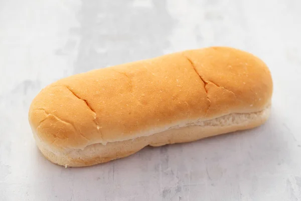 Pão Para Cachorro Quente Fundo Cerâmico — Fotografia de Stock