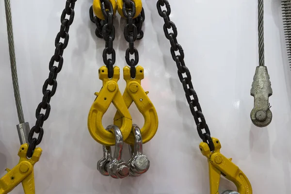 Hook Chain Steel Wire Set Crane — Stock Photo, Image