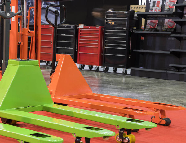 The Industrial handlift equipment for warehouse ; support device