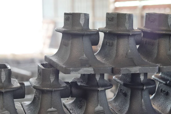 High Quality Iron Casting Parts Selective Focu — Stock Photo, Image