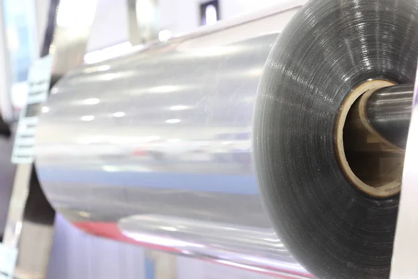 Roll Plastic Sheet Manufacturing Process — Stock Photo, Image