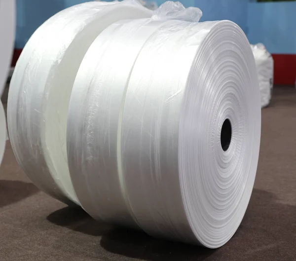 Rouleau Plastique Industriel Comme Matériau Pour Sac Plastique — Photo