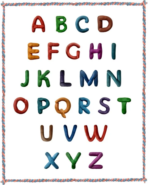 Bilder Von Buchstaben Des Lateinischen Alphabets Aus Knetmasse — Stockfoto