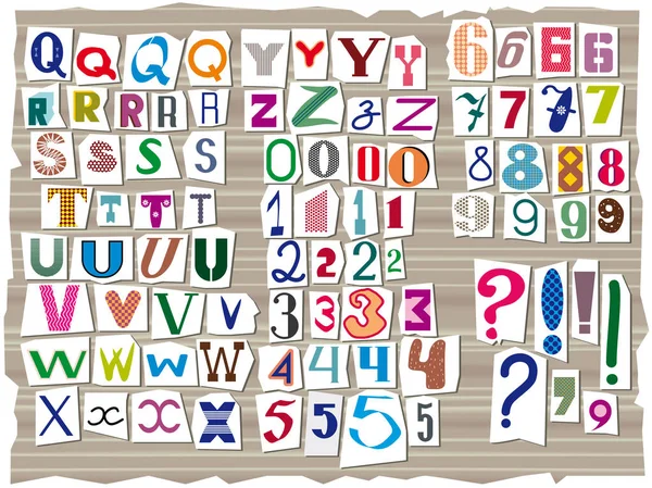 Das Lateinische Alphabet Bestehend Aus Buchstaben Unterschiedlicher Größe Und Form — Stockvektor