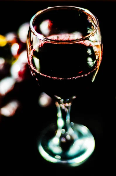 Einschenken Von Rotwein Ein Glas Feier Eines Augenblicks Mit Einem — Stockfoto