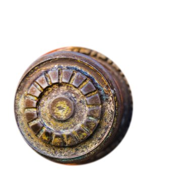 dekoratif elemanları, kapı dekorasyon, vintage ile izole yuvarlak kapı kolu