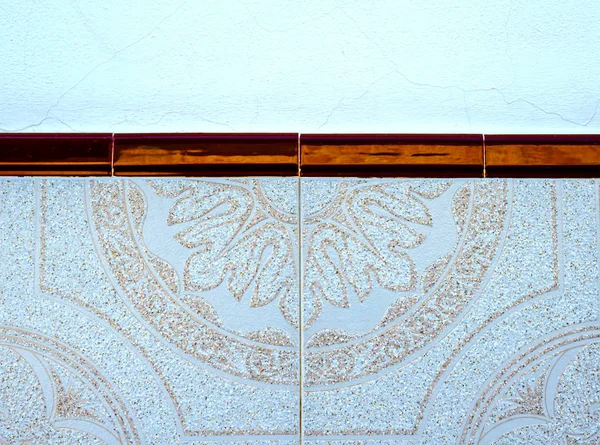Традиционная Декоративная Испанская Плитка Оригинальная Керамическая Плитка Стенах Зданий Украшения — стоковое фото