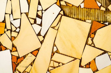 Geleneksel İspanyol dekoratif fayansları, binaların duvarlarında orijinal seramik fayanslar, dekorasyon.