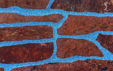 Geleneksel İspanyol dekoratif fayansları, binaların duvarlarında orijinal seramik fayanslar, dekorasyon.