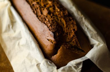 Fındık ile taze muz pasta, muzlu ekmek formu, pişirme ev yapımı pişirme