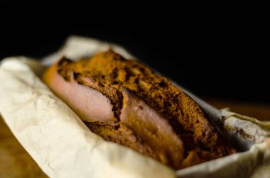 Fındık ile taze muz pasta, muzlu ekmek formu, pişirme ev yapımı pişirme