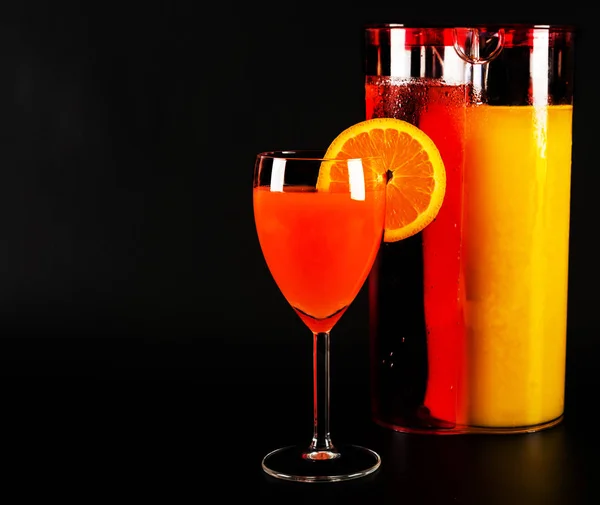Cocktail Based Campari Liqueur Orange Juice Famous Italian Refreshing Drink — Stock Photo, Image