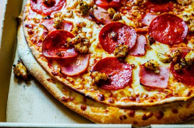 Özel bir ambalaj, lokanta evinizde lezzetli pizza karton, pizza teslim