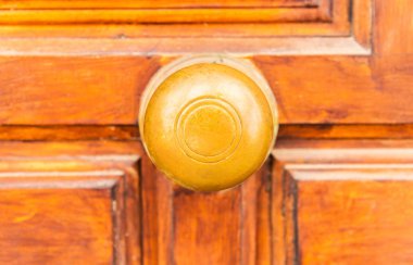 dekoratif elemanları, kapı dekorasyon, vintage ile bir yuvarlak kapı kolu üzerinde Kapat