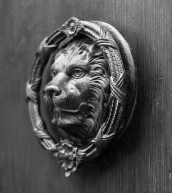 Kapı tokmağı pirinç aslan, konut, vintage dekorasyon güzel giriş şeklinde ile