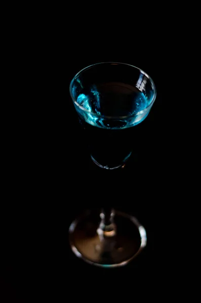 Liqueur Rafraîchissante Dans Grand Verre Boisson Alcoolisée Préparée Par Barman — Photo