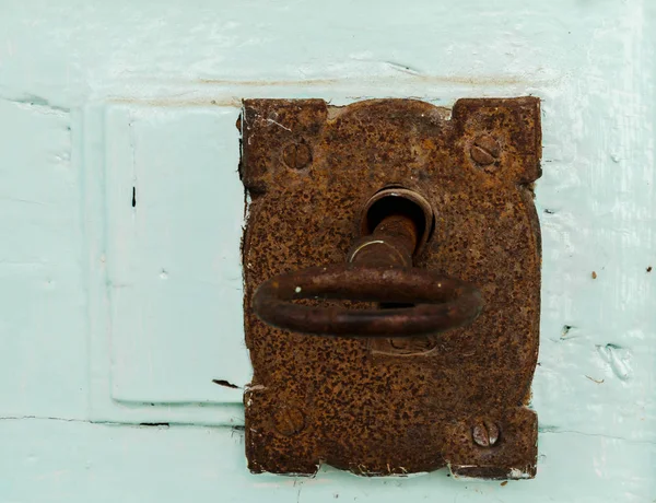 Eski Kilit Anahtar Kapı Güvenlik Vintage Ilginç Bir Doku Ile — Stok fotoğraf