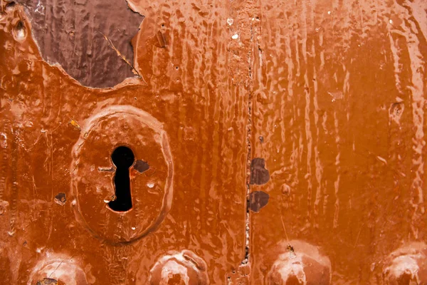 Keyhole Old Door Interesting Texture Remnant Old Entrance Security Vintage — Stock Photo, Image