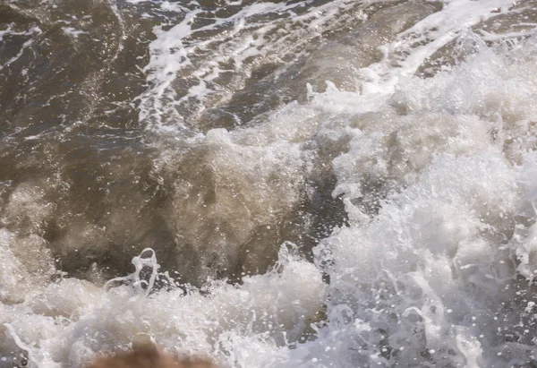 Mer Incroyable Avec Vague Bleue Été Rochers Vue Relaxante Sur — Photo