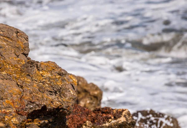 Amazing Sea Blue Summer Wave Rocks Relaxing View Rocks Water — Stock Photo, Image