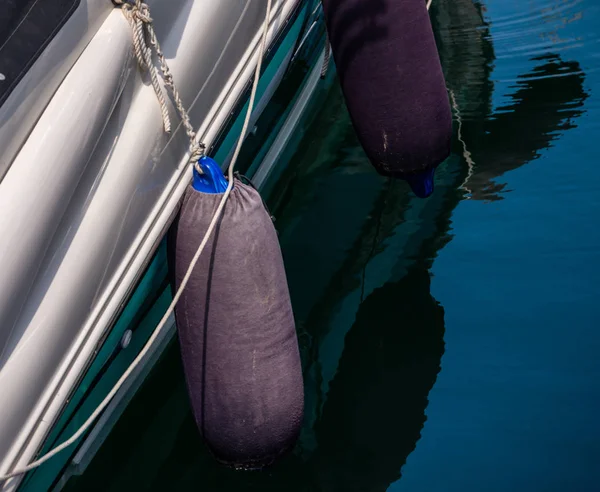 Buoy Hanging Hull Boat Boat Equipment Safety Sea — Stock Photo, Image