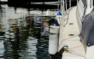 tekne, tekne ekipmanları, deniz güvenliği gövde dışında asılı şamandıra