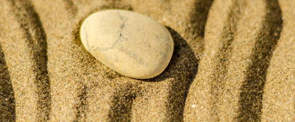 Piedra Meditación Zen Arena Concepto Pureza Armonía Espiritualidad Spa Bienestar — Foto de Stock