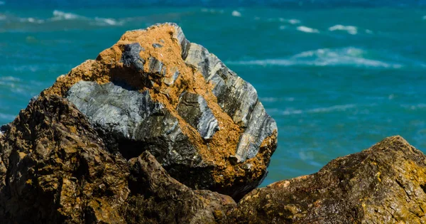 Amazing Sea Blue Summer Wave Rocks Relaxing View Rocks Water — Stock Photo, Image