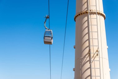 Teleferik gökyüzü, yükseklik ve turistik cazibe, seyahat, taşıma