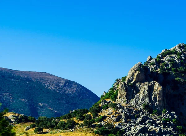 Горные Вершины Андалусии Типичный Горный Ландшафт Дикая Природа — стоковое фото