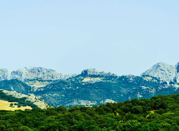 Bergstoppar Den Andalusiska Regionen Typiska Bergslandskap Vild Natur — Stockfoto