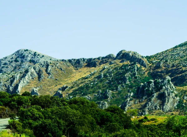 Sommets Montagneux Dans Région Andalouse Paysage Montagneux Typique Nature Sauvage — Photo