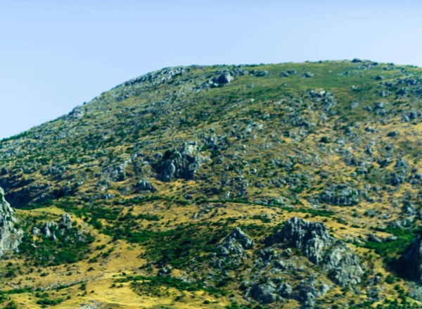 Dağ Doruklarına Endülüs Bölgesi Tipik Dağ Manzarası Vahşi Doğa — Stok fotoğraf