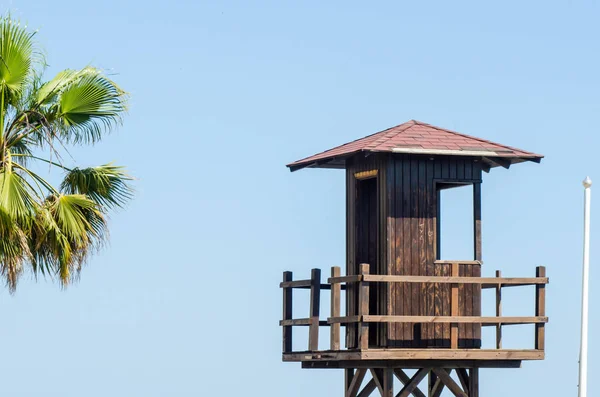 Refuge Secours Sur Une Plage Sable Fin Détente Toute Sécurité — Photo