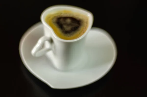 Fekete Kávé Bárban Egy Kerámia Csésze Energiaital Egy Nyilvános Helyen — Stock Fotó