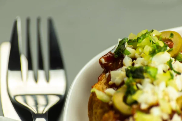 Tapas Españolas Tradicionales Para Mesa Almuerzo Mini Sándwiches Juego Alimentos —  Fotos de Stock