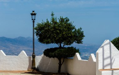 Bir küçük kasaba, Andalusia içinde mimari, İspanya tarihi bir unsuru tipik beyaz savunma duvarlar