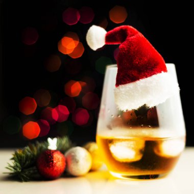 cam christmas arka plan, renkli bokeh, xmas zaman tatma içinde tek malt viski