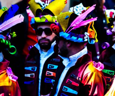 Velez Malaga, İspanya-3 Şubat 2018, karnaval sokaklarda