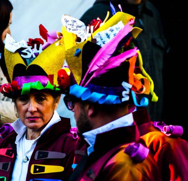 Velez Malaga, İspanya-3 Şubat 2018, karnaval sokaklarda