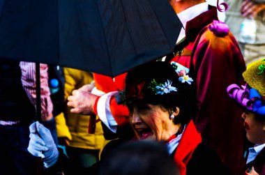 Velez Malaga, İspanya-3 Şubat 2018, karnaval sokaklarda