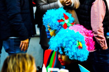 Velez Malaga, İspanya-3 Şubat 2018, karnaval sokaklarda