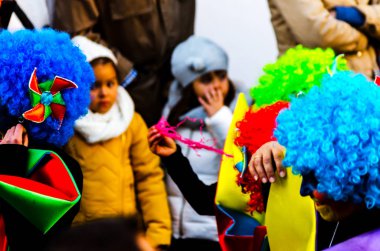 Velez Malaga, İspanya-3 Şubat 2018, karnaval sokaklarda