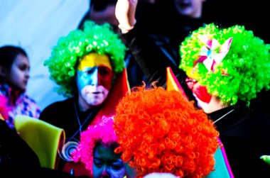 Velez Malaga, İspanya-3 Şubat 2018, karnaval sokaklarda